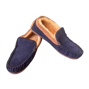 L.L.Bean Men's Wicked Good Venetian Slippers Navy 11